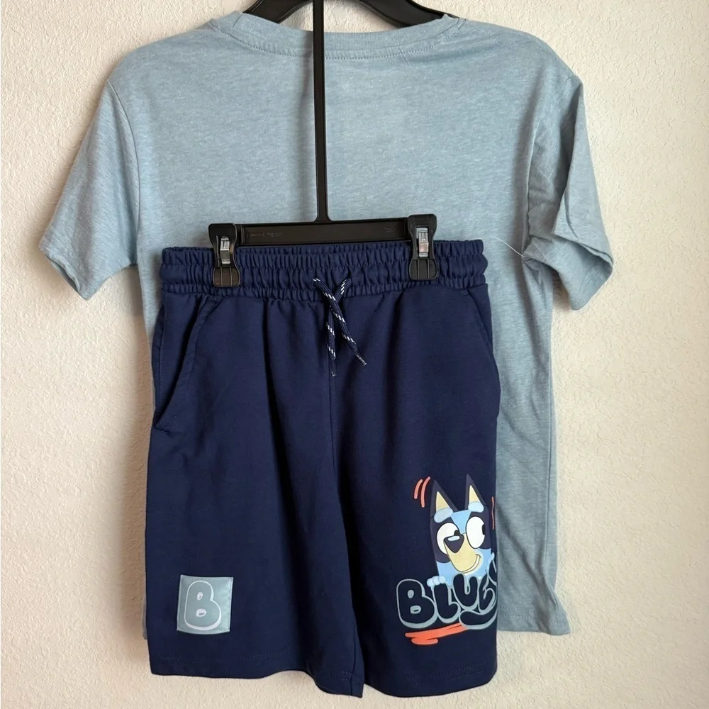 Bluey Boys Short Sleeve and shorts Matching Set - Blue size 10-NWT